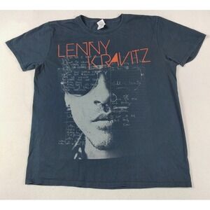 Lenny Kravitz Shirt Mens Large Black And White America World Tour Tee Rocker
